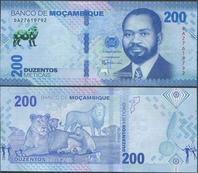 Mosambik Mozambique 200 Meticais 2024 UNC uusi sarja