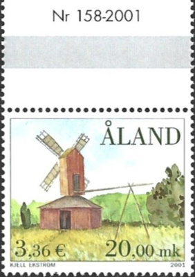 Ål 2001 Tuulimyllyt 20,00 mk välilöpari numero ** LaPe 194