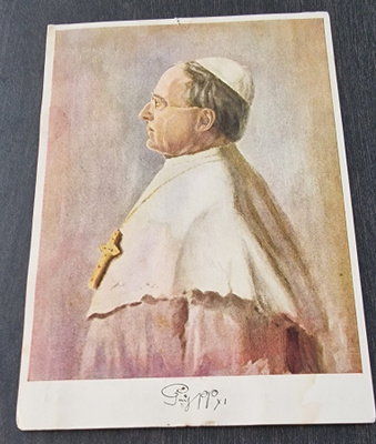 PAPST PIUS XI, PAAVI PIUS XI, kulkematon postikortti
