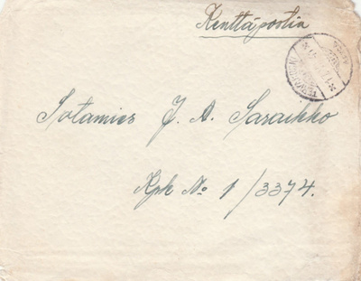 1941, Kirje Kenttäpostia, Tervakoski