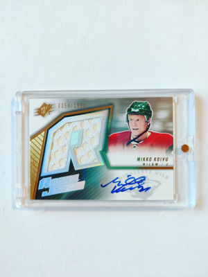 Mikko Koivu - 05-06 SPx Autographed Rookie Jersey /1999