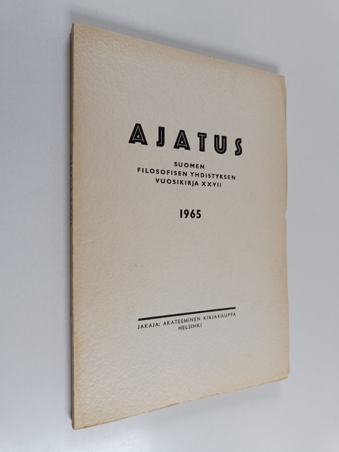 Ajatus : Suomen filosofisen yhdistyksen vuosikirja 27