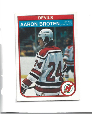 AARON BROTEN - DEVILS 1982 O-PEE-CHEE # 136