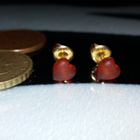 Vintage Gold double Meripihka korvakorut amber - pikkukuva 3