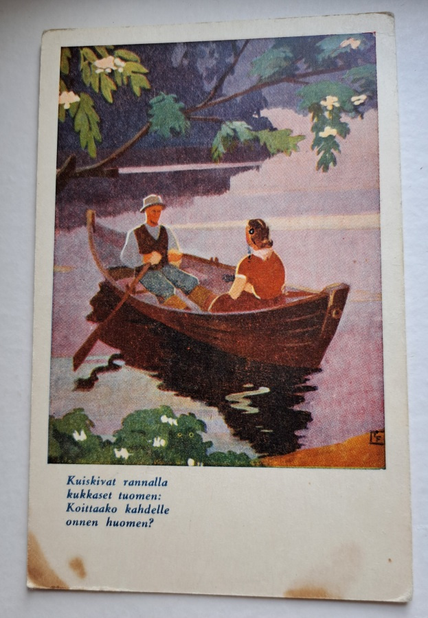 Fahlenius Toivo: sarja Kesäpäivä, soutelemassa, kulkematon