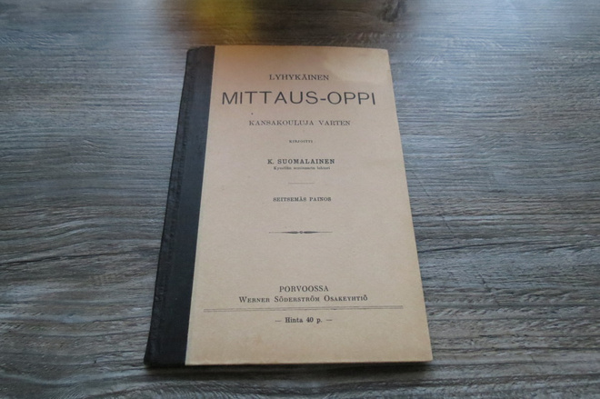 K. SUOMALAINEN: LYHYKÄINEN MITTAUSOPPI v. 1907