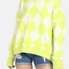 MYMO upea lime keltainen valk oversize  neule M/ L - pikkukuva 3