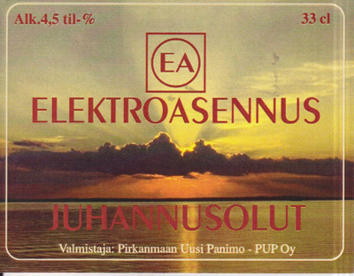 Elektroasennus. olutetiketti .  c1