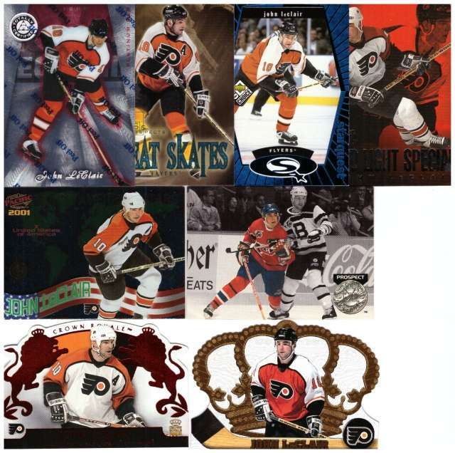 8 x JOHN LeCLAIR Flyers, Erikois ym. Kortteja