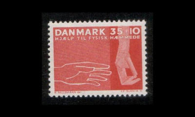 Tanska 415y ** Vammaistenrahasto y-paperi (1963)