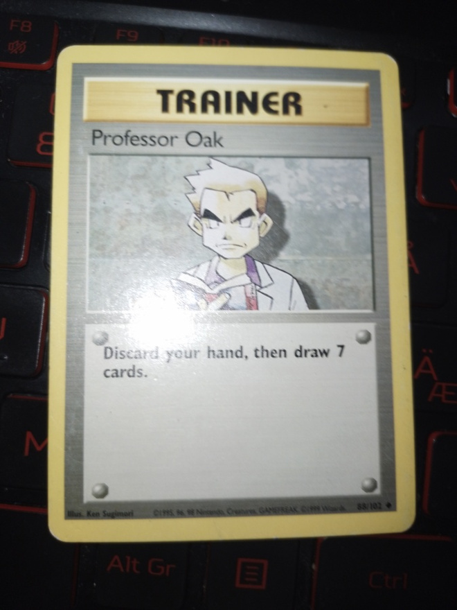 Trainer Professor Oak 88/102 base set 1 uncommon card