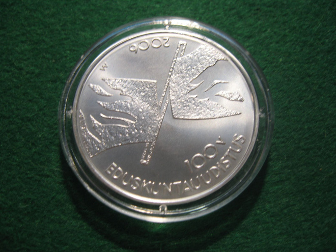 Suomi 10e hopea juhlaraha Eduskuntauudistus - 2006