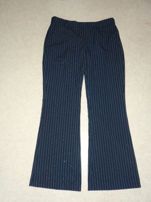 Gina Tricot siniset liituraitahousut 40