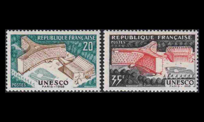 Ranska 1214-5 ** Unescon päämajan avajaiset (1958)