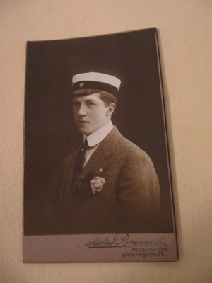 Visiittikortti 1916 - ylioppilas & nimi