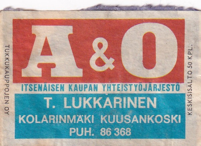 Kolarinmäki, Kuusankoski, T. Lukkarinen. A&O.  s83