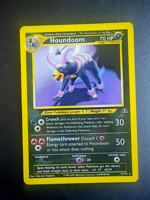Pokemon kortti Houndoom Neo Discovery rare