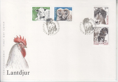 Ruotsi 1994 kotieläimiä FDC