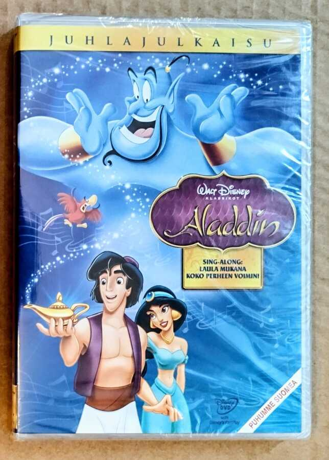 Disney’n ALADDIN : Sing-Along – UUSI! Suomi-DVD 1992 / 2013