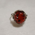 Upea Vintage Hopea Meripihka sormus baltic amber  - pikkukuva 1