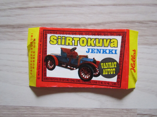 Hellas Jenkki Siirtokuva purukumikääre (punainen)