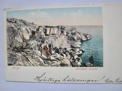 VANHA Postikortti Hanko ennen 1905
