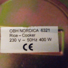 OBH NORDICA Rice Cooker 1800 - pikkukuva 3