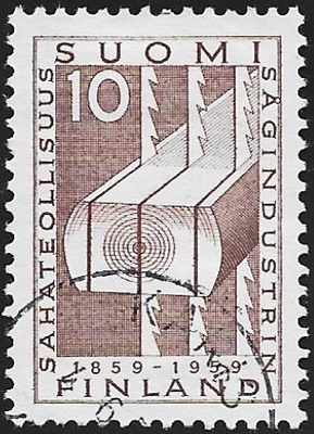 1959 Sahateollisuus 10 mk leimattu LaPe 506