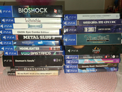 Kasa PS3 ja PS4 pelejä