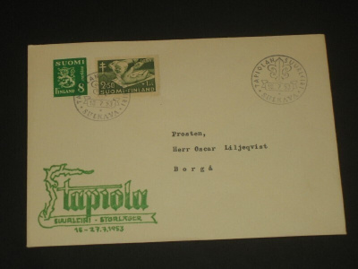 Partio  1953 Tapiola Sulkava 18.7.53 EL, Espoo  erikoisleima
