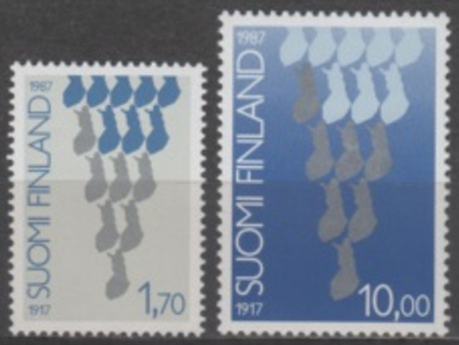 (S0644) Itsenäinen Suomi 70 vuotta, 1987. Norma 1045–1046