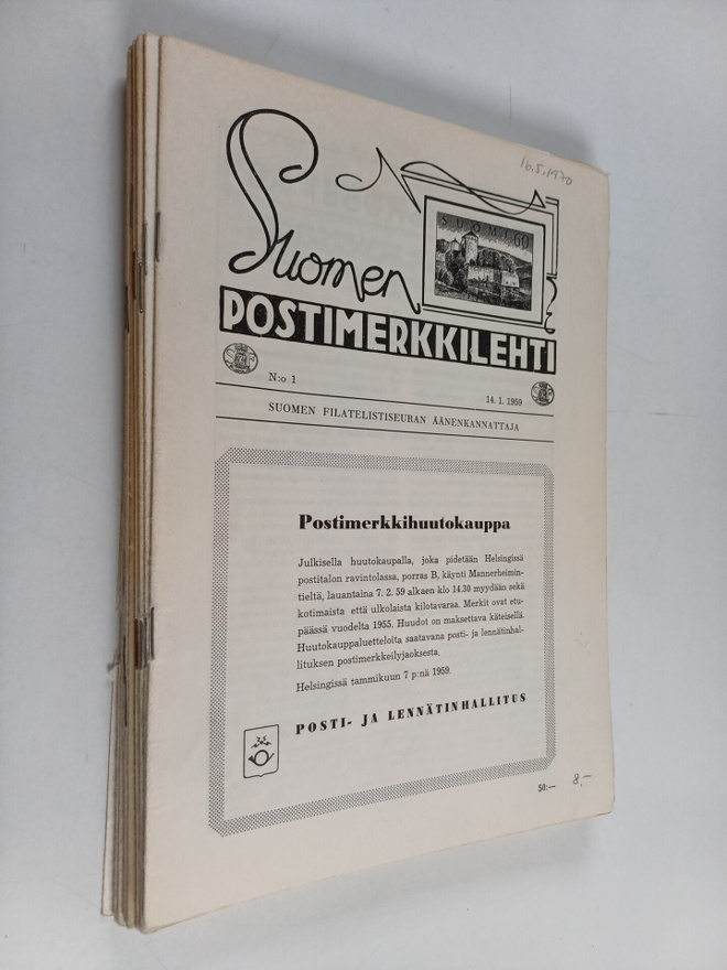 Suomen postimerkkilehti 1959 : neljäskymmenes vuosikerta ...