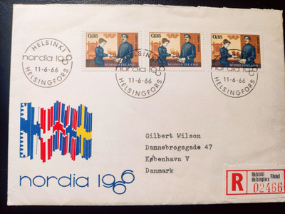 1966 Nordia Postimerkkinäyttely FDC LaPe 612