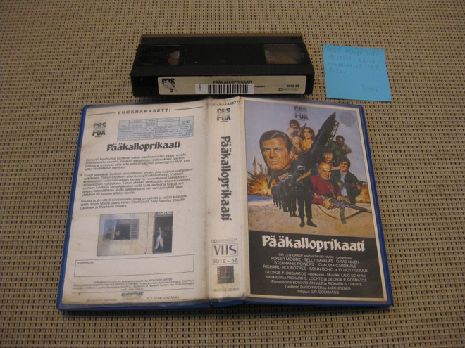 Pääkalloprikaati-VHS (FIx, Showtime, Roger Moore, 1979)