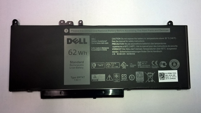 Dell alkuperäinen akku 6MT4T - Latitude E5470, E5570 ym