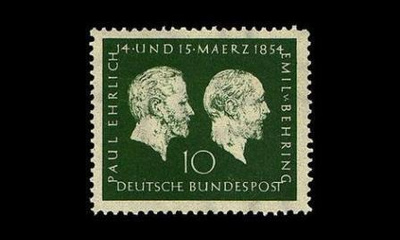 Saksa 197 ** Paul Ehrlich, Emil von Behring (1954)