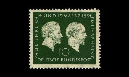 Saksa 197 ** Paul Ehrlich, Emil von Behring (1954)