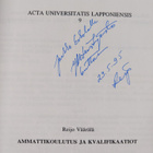 Reijo Väärälä : Ammattikoulutus ja kvalifikaatiot (signee... - pikkukuva 3