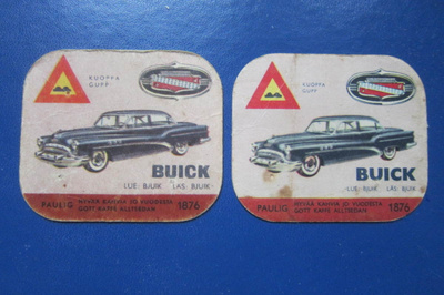 PAULIG KAHVILAPPUJA 2 KPL:  BUICK TYYPIT 1 JA 2