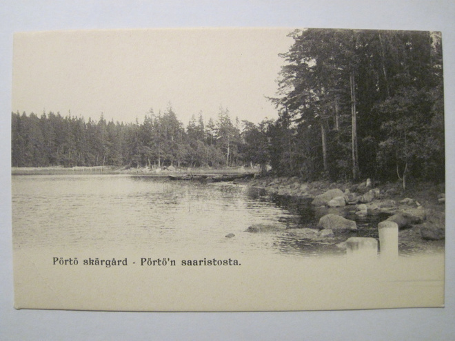 VANHA Postikortti Porvoo Pirttisaari HUIPPUKUNTO ennen-1905
