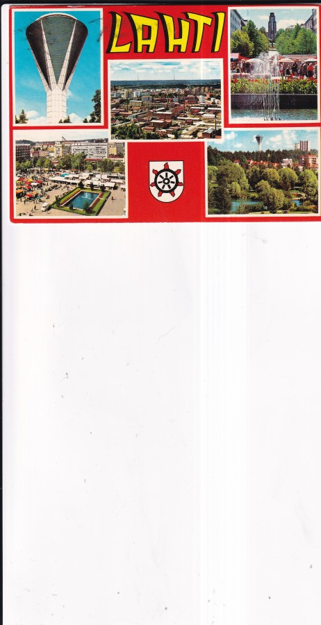 Lahti, vaakuna , sommitelmakortti  .    b709