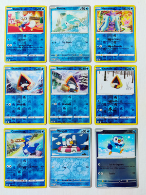 Pokemon Reverse Holo kortteja 9kpl