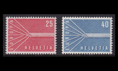 Sveitsi 646-7 ** Europa (1957)