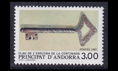 Andorra Fr 386 ** Kirkon avain (1987)