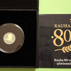 1/10 oz 999 platina raha - 80 rauhan vuotta. - pikkukuva 1