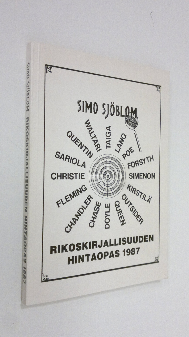 Simo Sjöblom : Rikoskirjallisuuden hintaopas 1987 (signee...