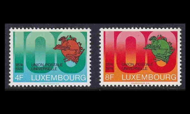 Luxemburg 889-90 ** UPU 100v (1974)