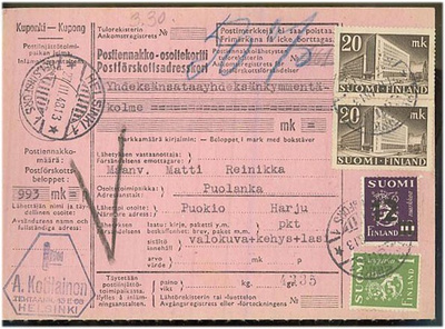 M30 1948 tlaavievä postiennakkopaketti