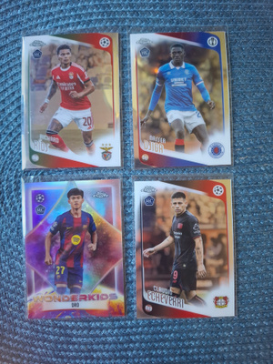 Topps Chrome UEFA kortteja,26kpl.