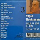 ** TAPIO RAUTAVAARA : Laulu on iloni ja työni ** 1995 CD - pikkukuva 2